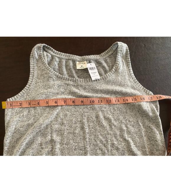 Soma Intimates Cozy Brushed Tank Top Gray Marled Sleeveless Womens Size‎ M NWT - Picture 3 of 6